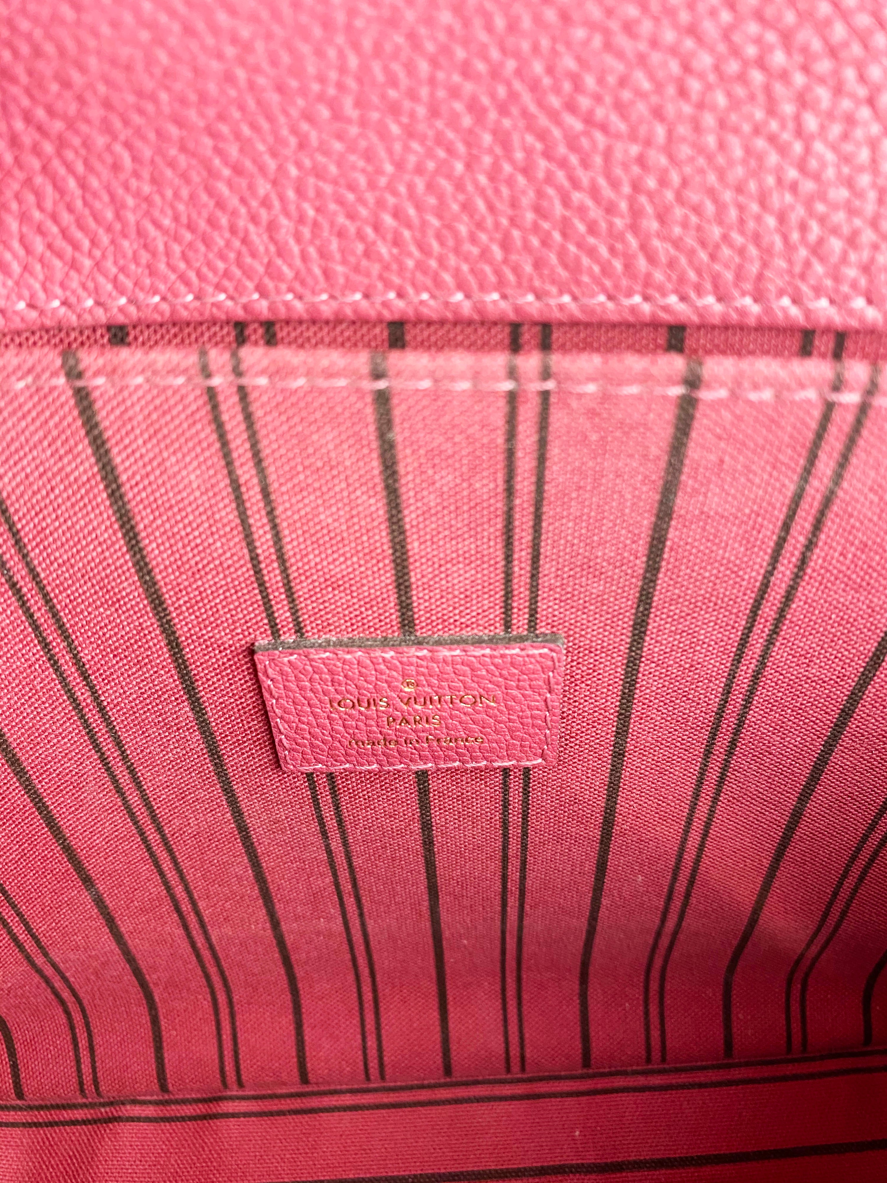 Louis Vuitton Pochette Metis Empreinte Rose Bruyere Bag