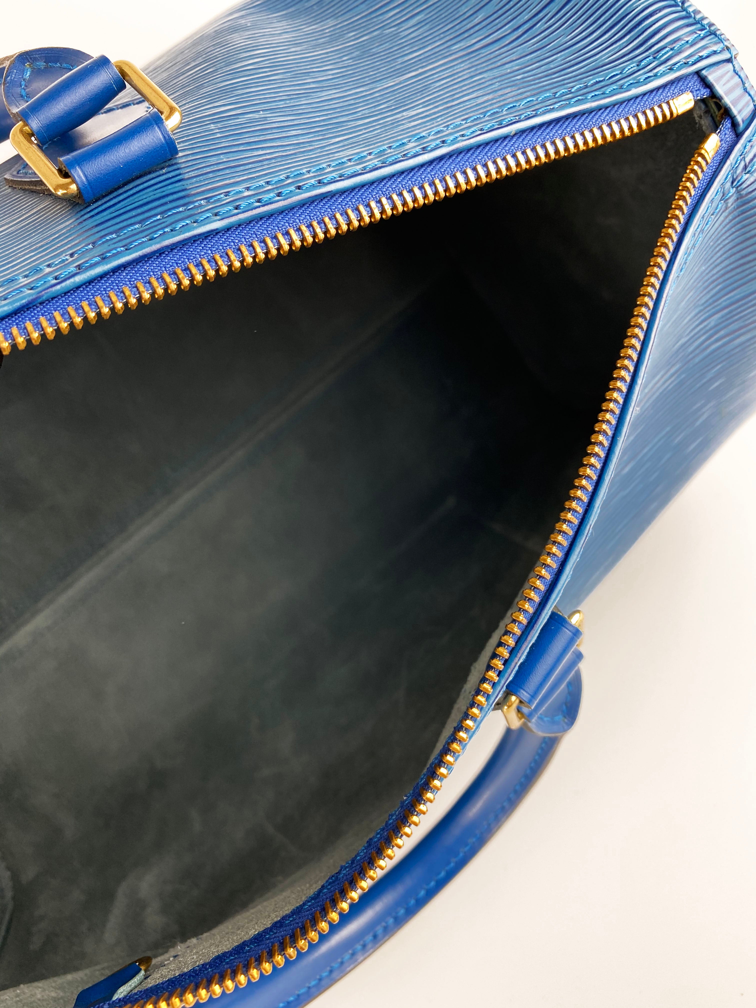 Louis Vuitton Toledo Blue Epi Speedy 35 VI1912 – Designer Exchange Ltd