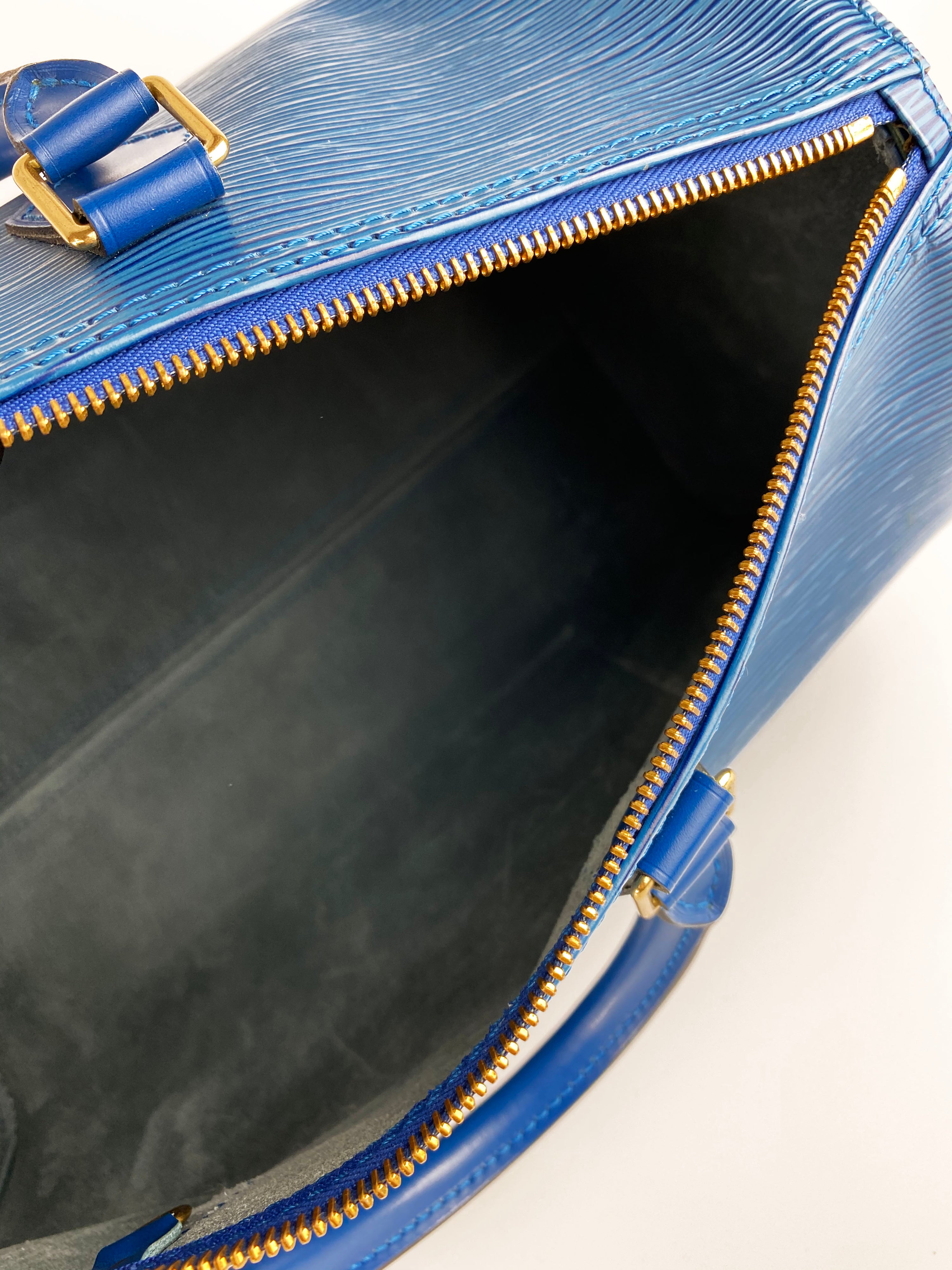 Louis Vuitton Speedy 35 Epi Toledo Blue Handbag