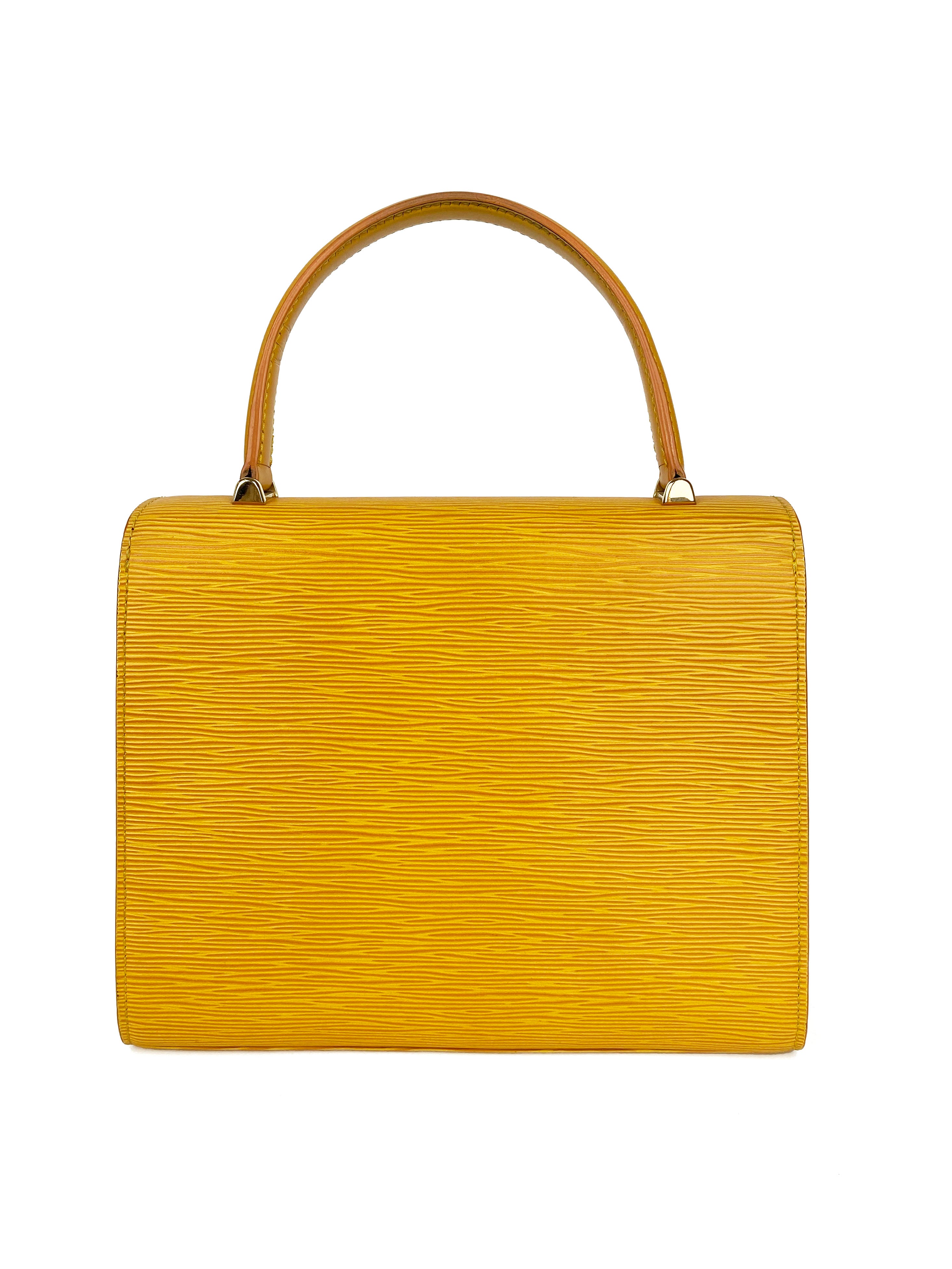 Louis Vuitton Yellow Malesherbes Epi Top Handle Bag