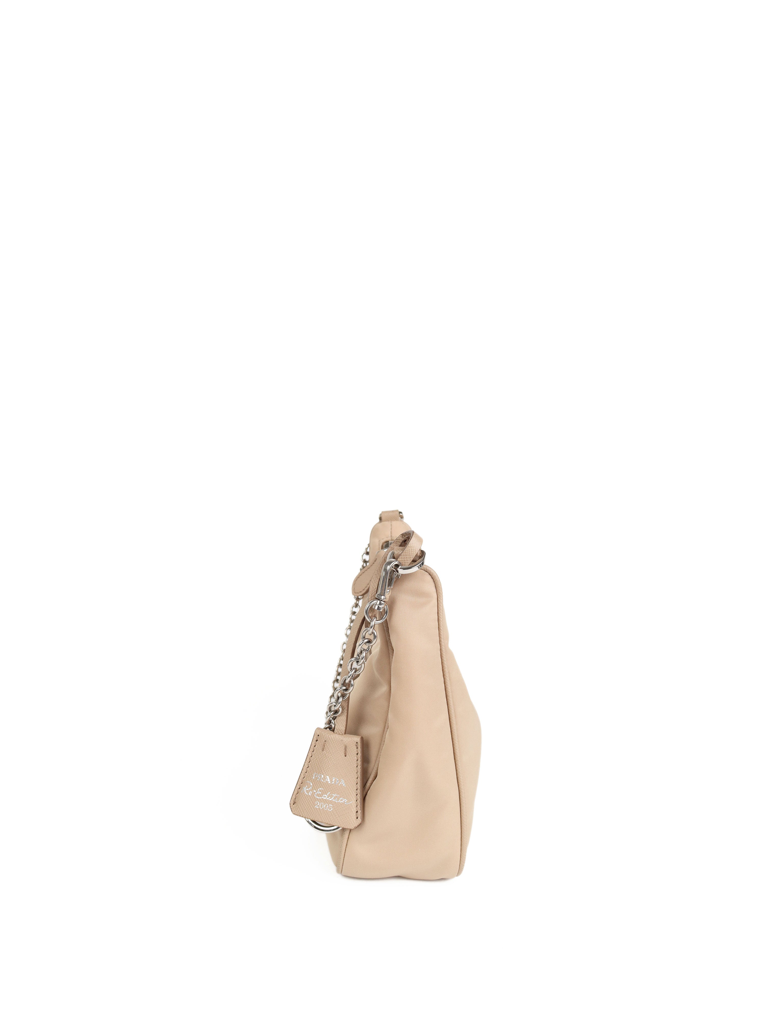 Re-edition 2005 cloth handbag Prada Beige in Cloth - 32413067