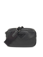 Prada Black Leather Compact Camera Bag