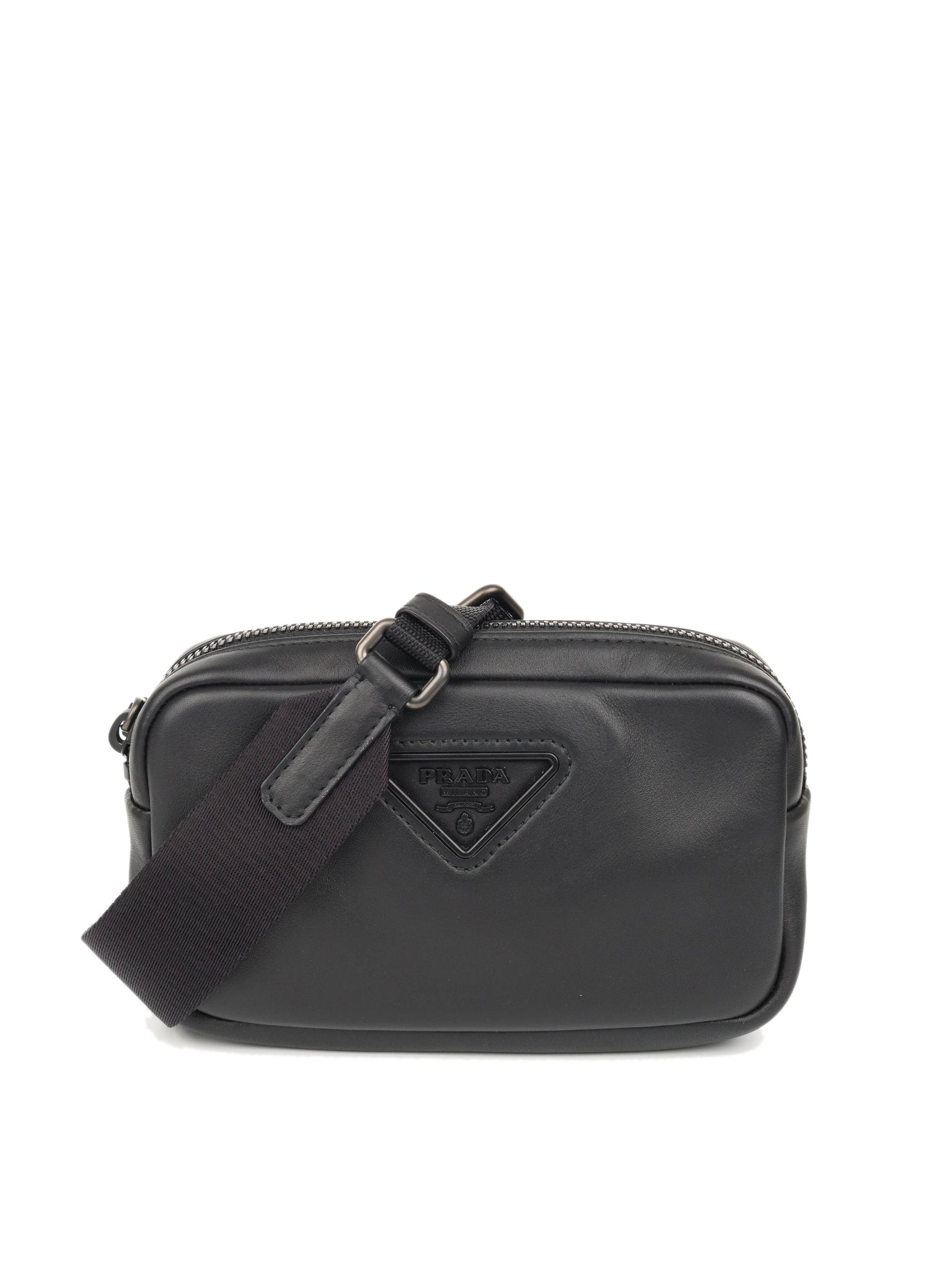 Prada Black Leather Compact Camera Bag Votre Luxe