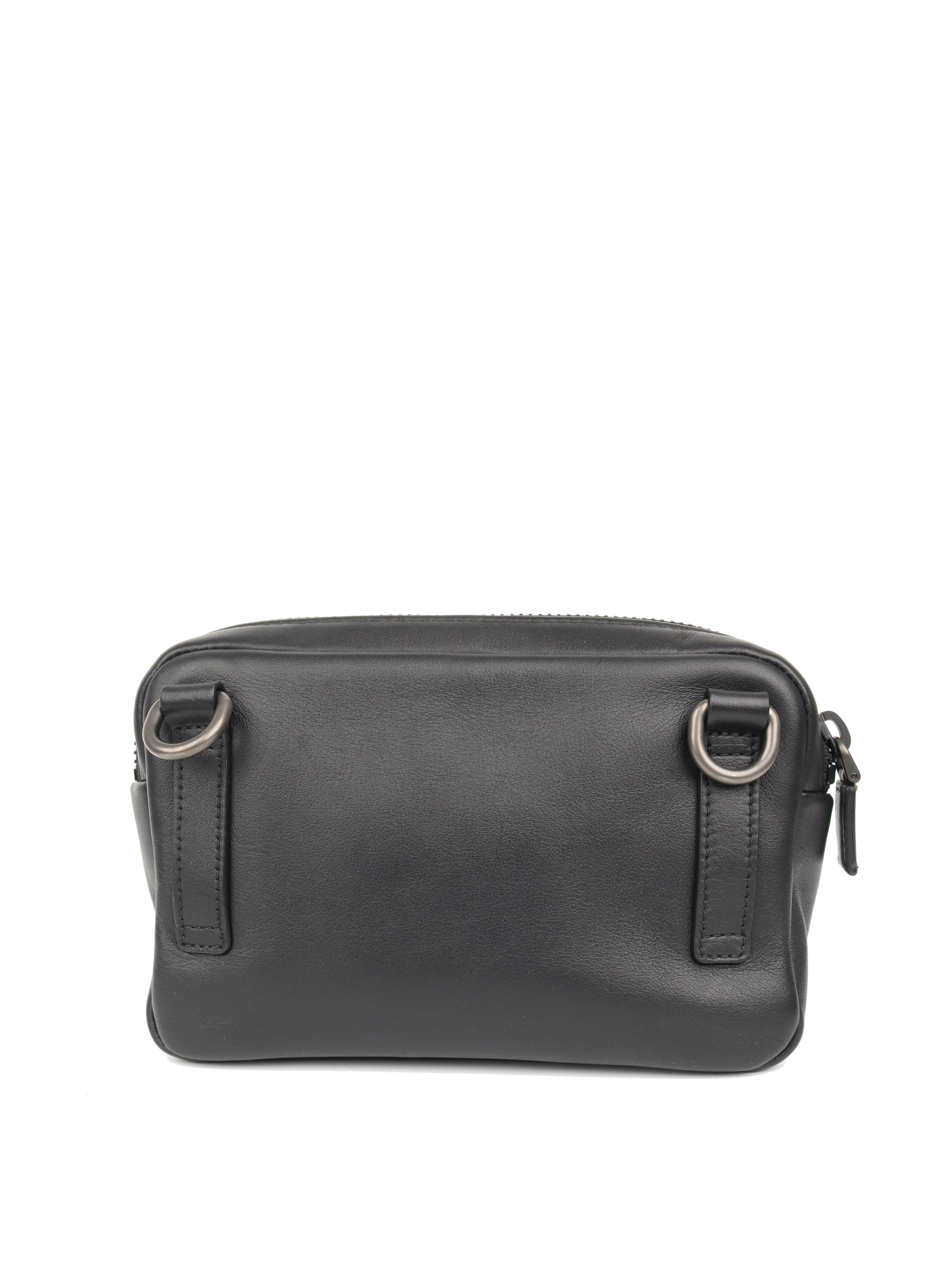 Prada Black Leather Compact Camera Bag