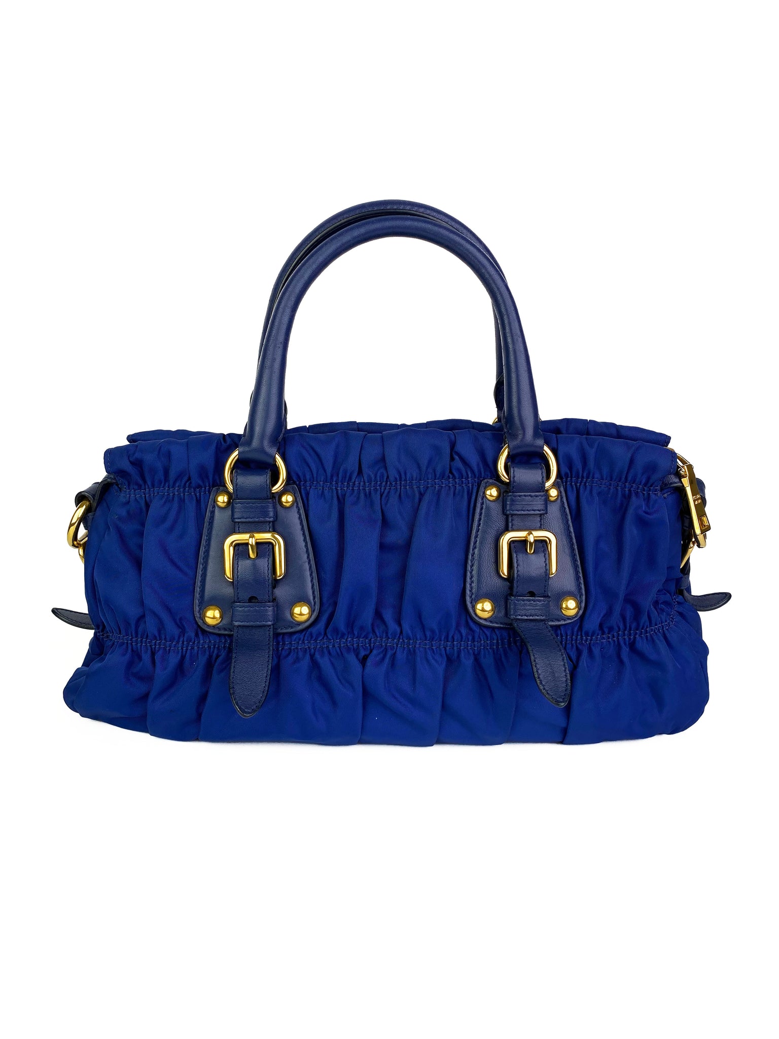 Prada Blue Nylon Tessuto Gaufre Bag – Votre Luxe - Main Image