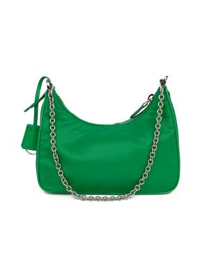 PRADA Re-Edition 2005 Saffiano Leather Shoulder Bag Emerald Green