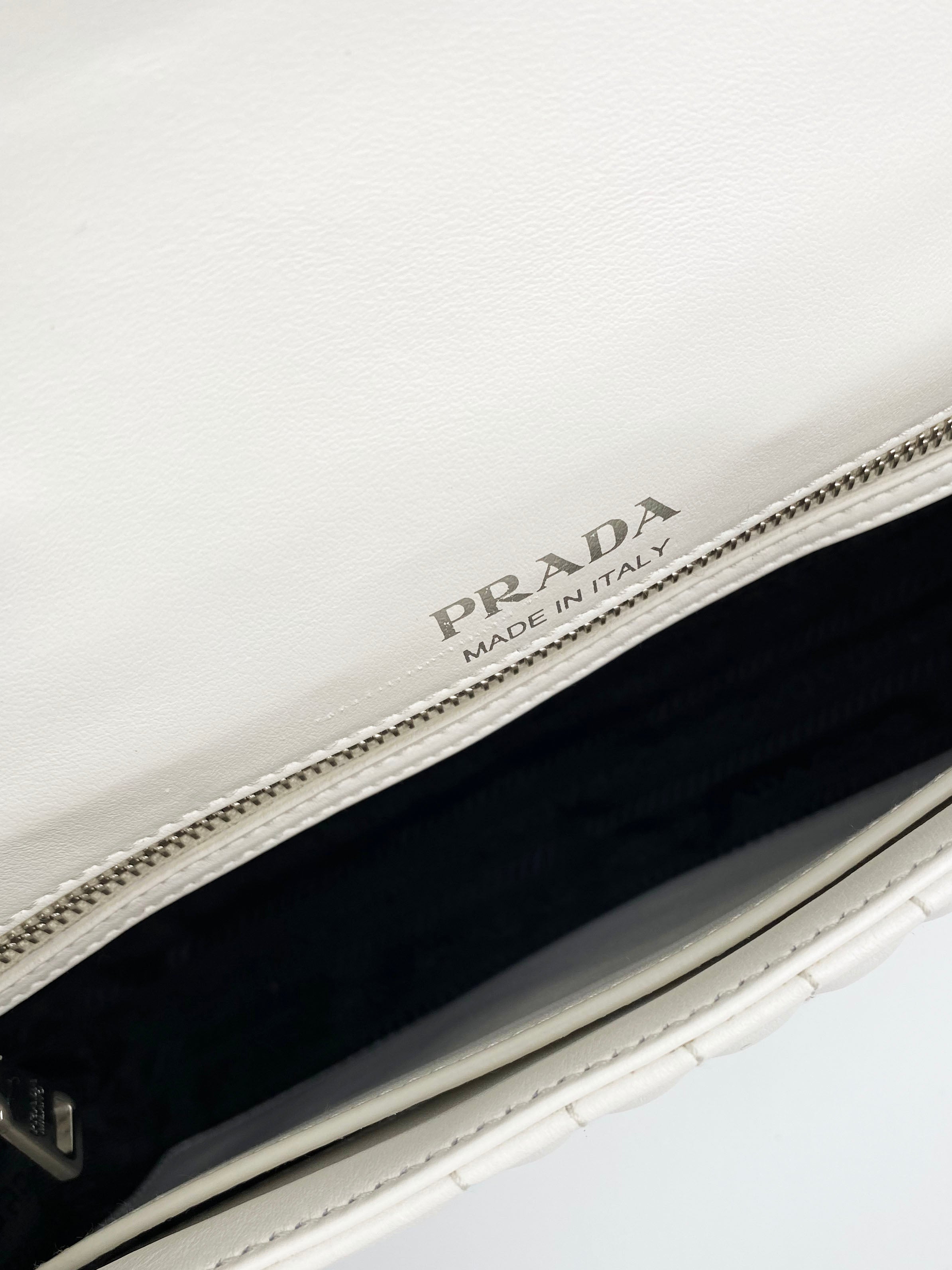 Prada Large White Diagramme Bag