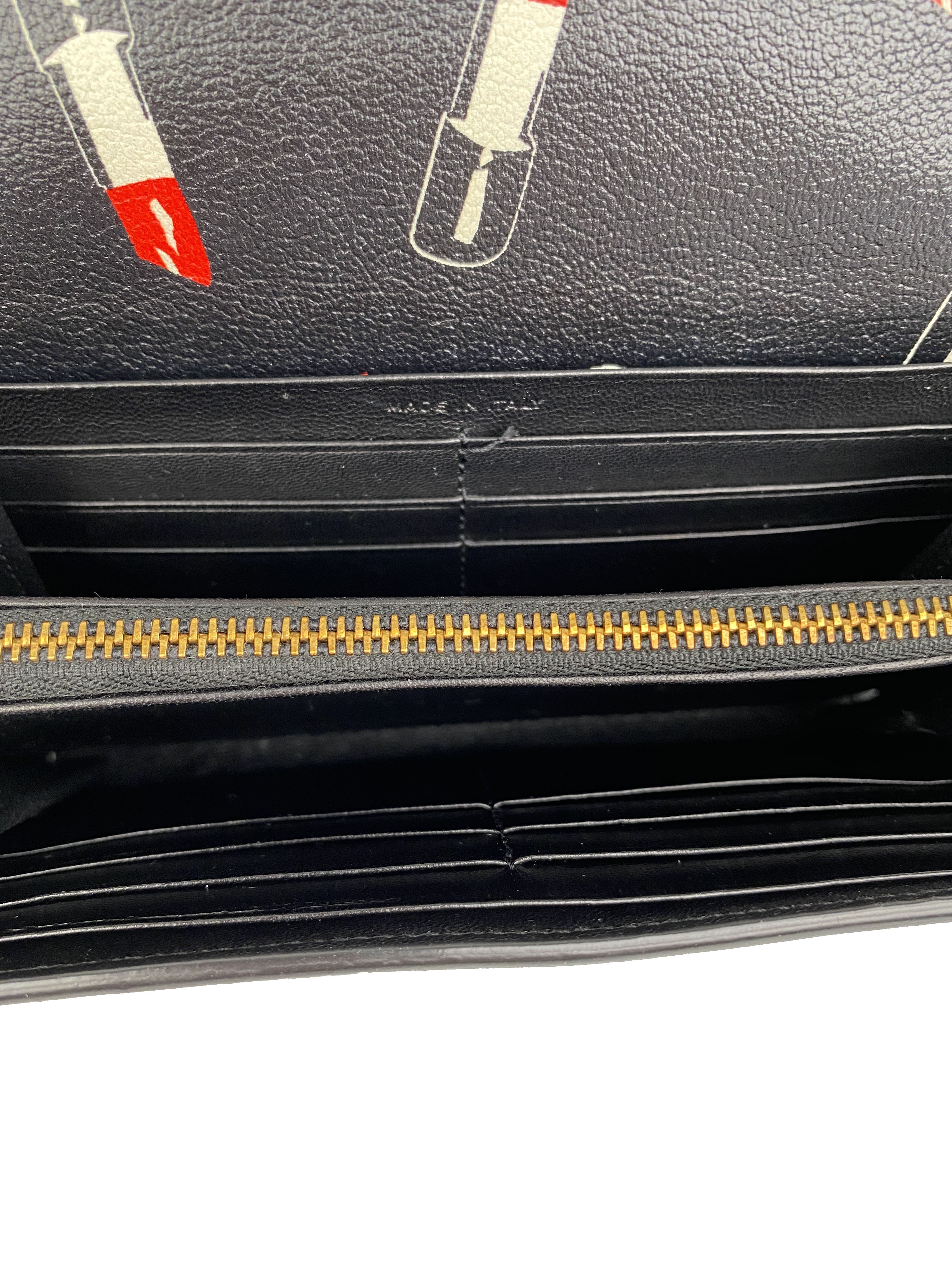 Saint Laurent Black Lipstick Wallet