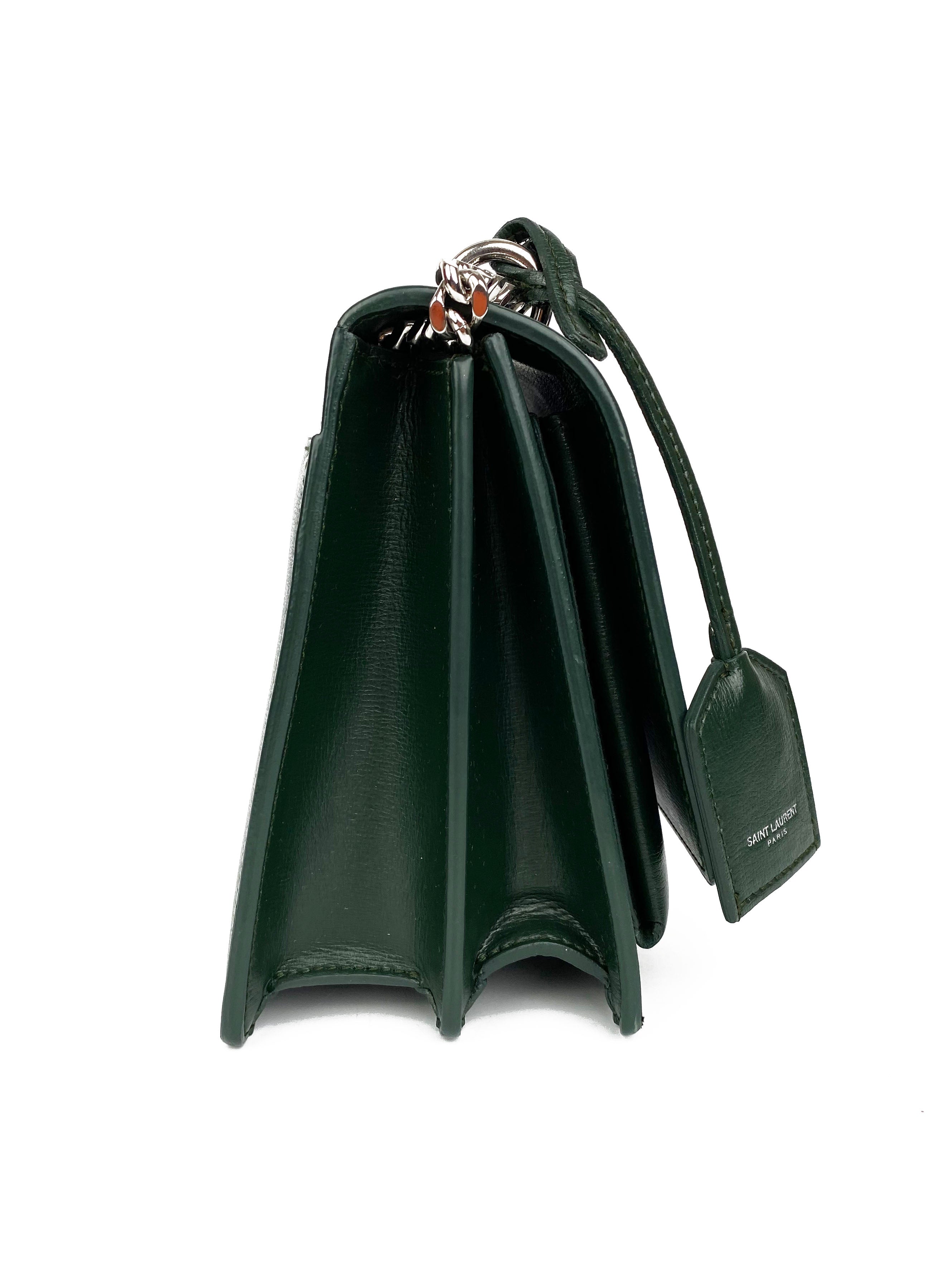 Saint Laurent Dark Green Medium Sunset Bag Votre Luxe