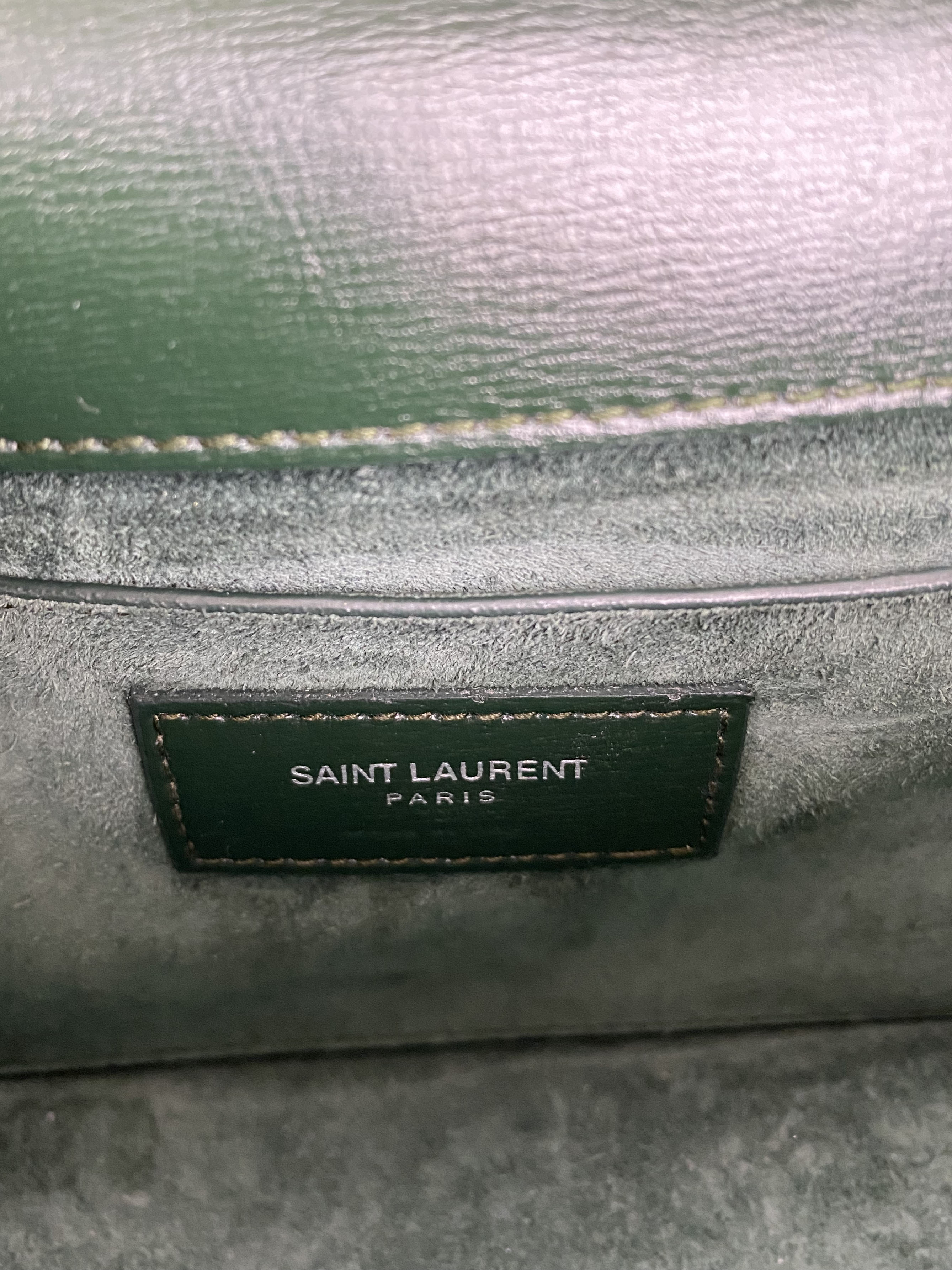 Saint Laurent Dark Green Medium Sunset Bag