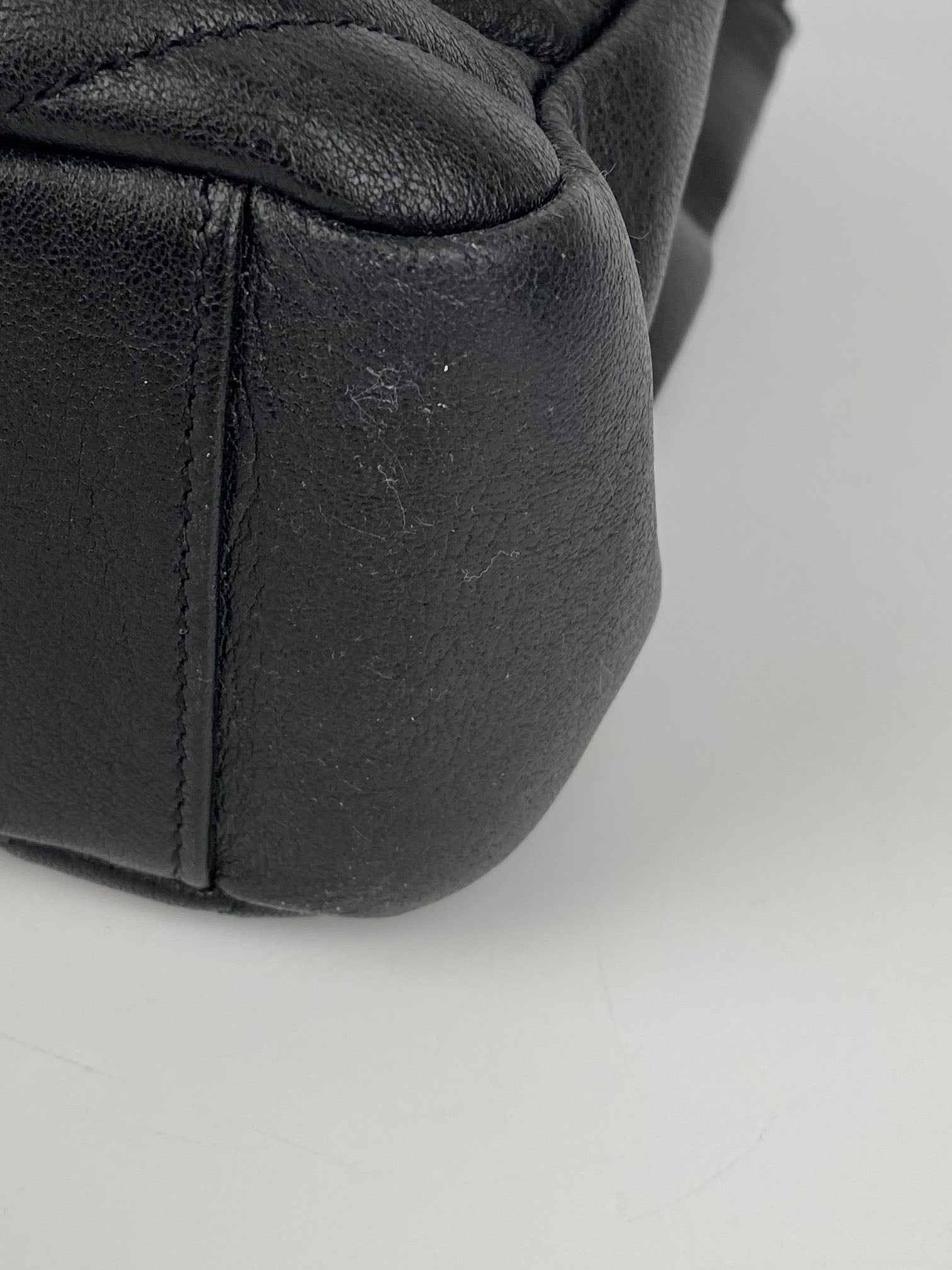 Saint Laurent Large Black Quilted Leather College Bag