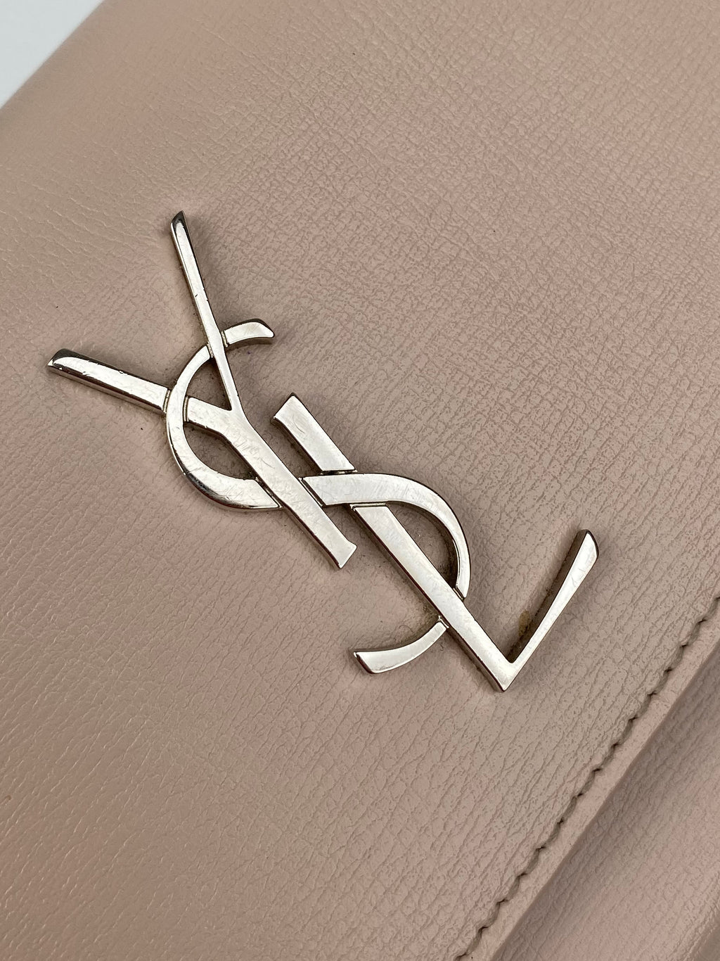 Saint Laurent Light Pink Sunset Chain Wallet