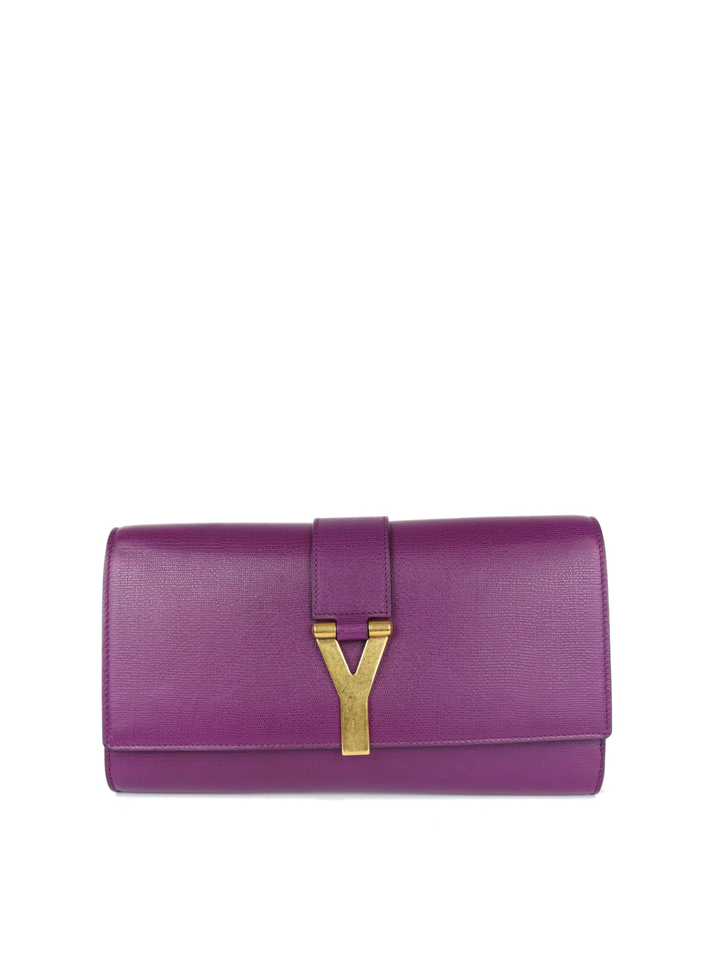 Saint Laurent Purple Y Ligne Clutch