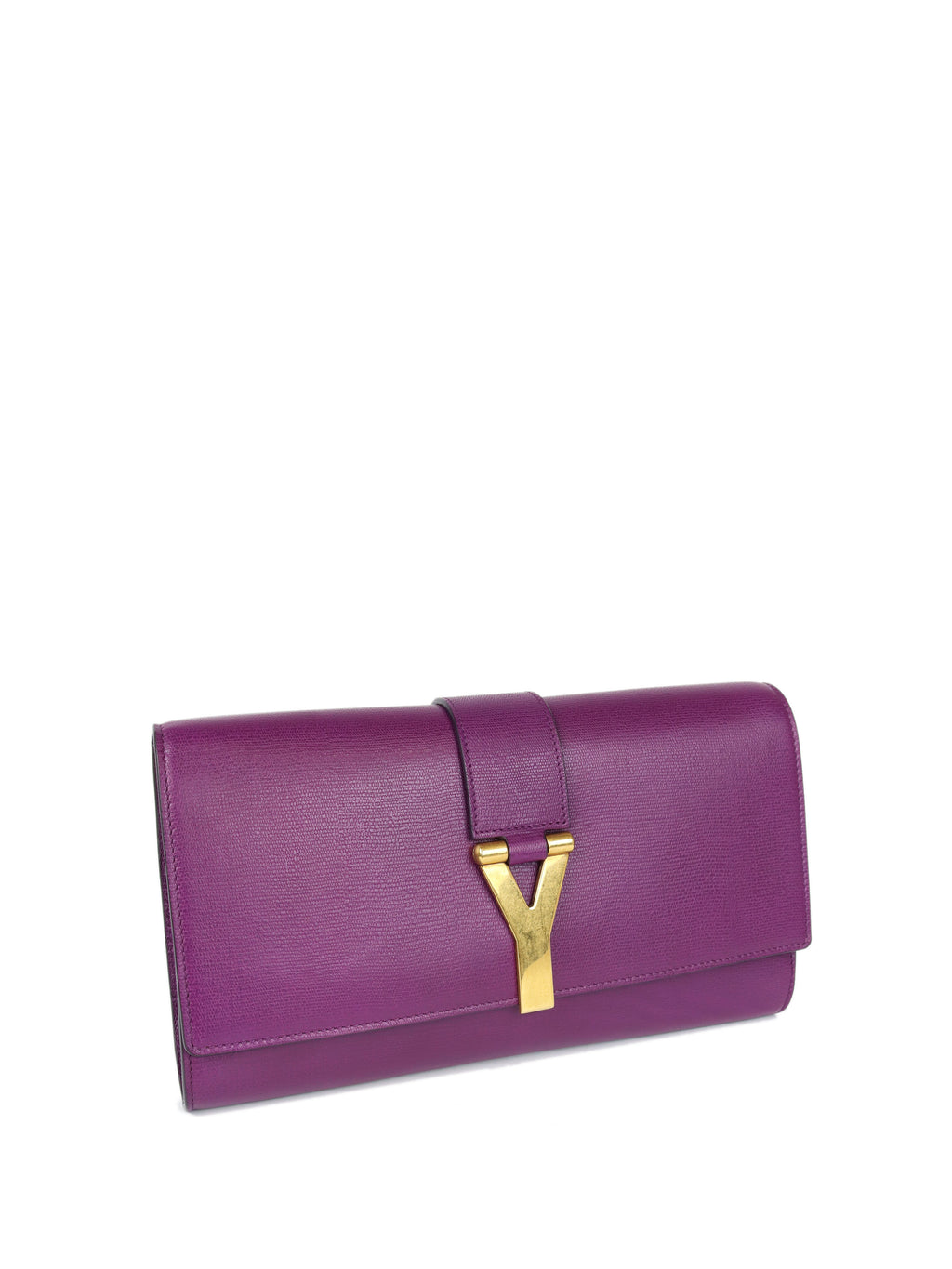 Saint Laurent Purple Y Ligne Clutch