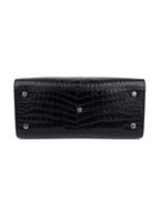 Saint Laurent Small Black Croc Sac de Jour Bag