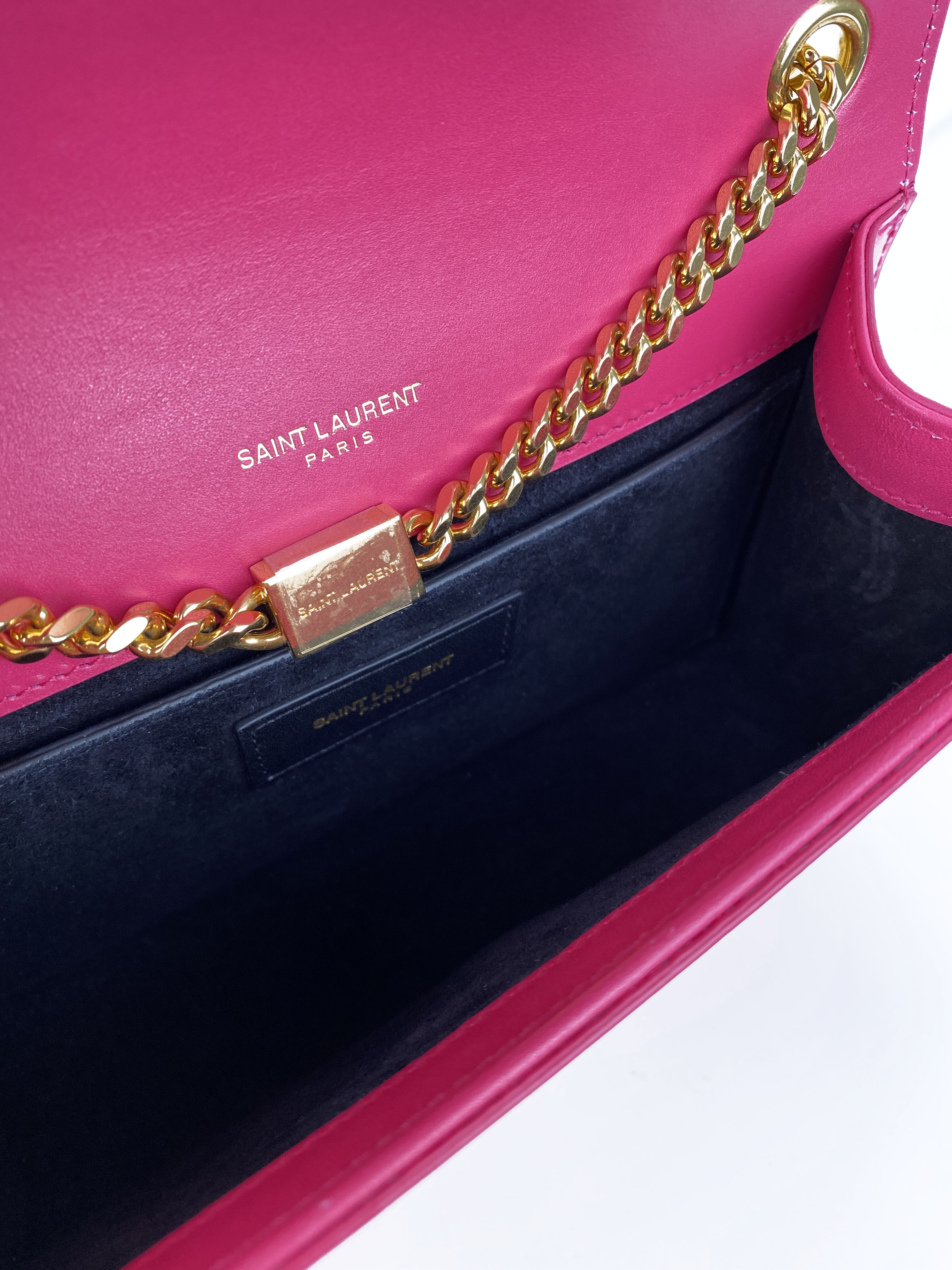Saint Laurent Small Hot Pink Kate Bag