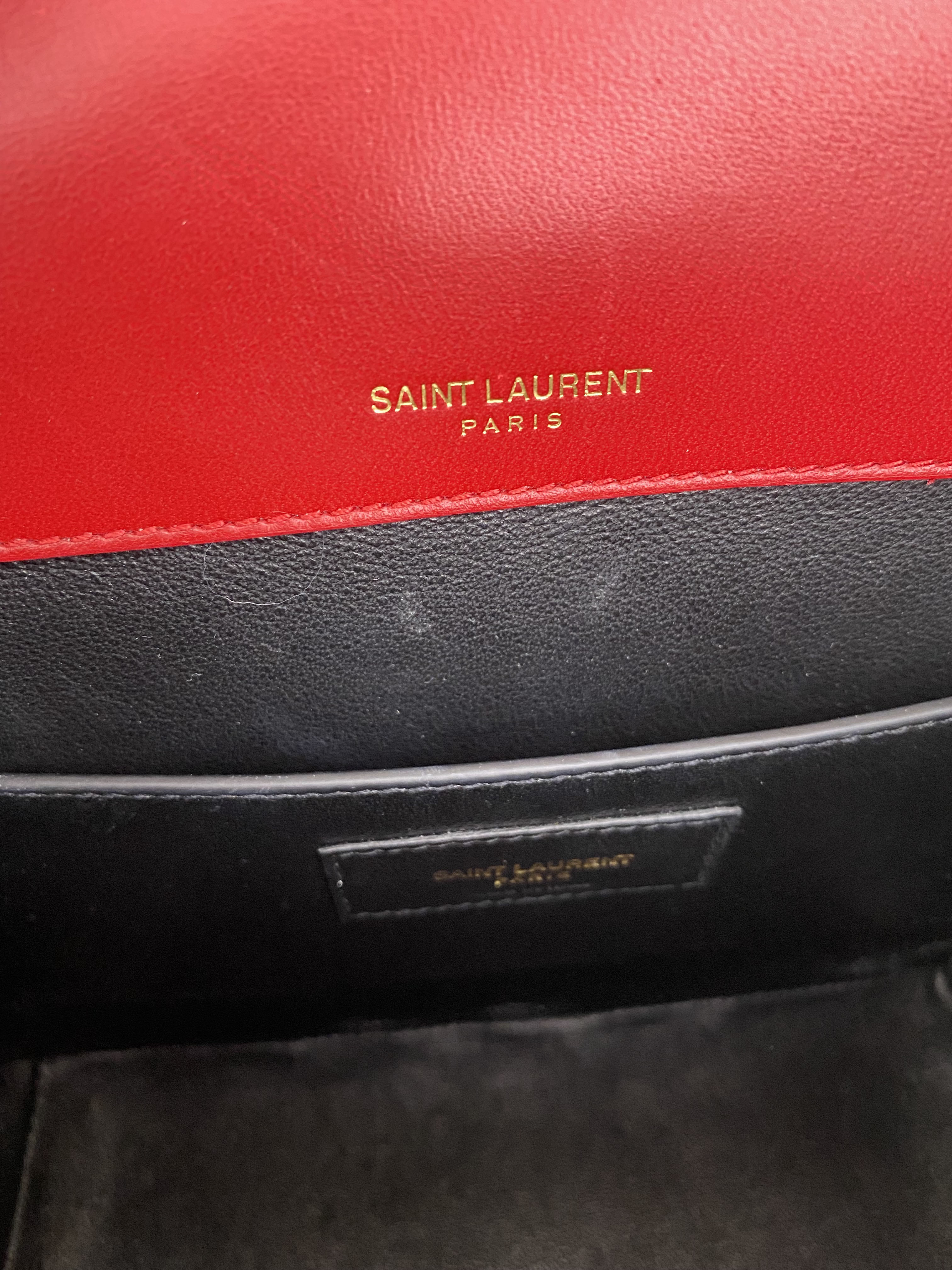 Saint Laurent Small Red Vicky Bag