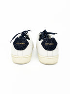 Saint Laurent White Glitter Lips Sneakers 38