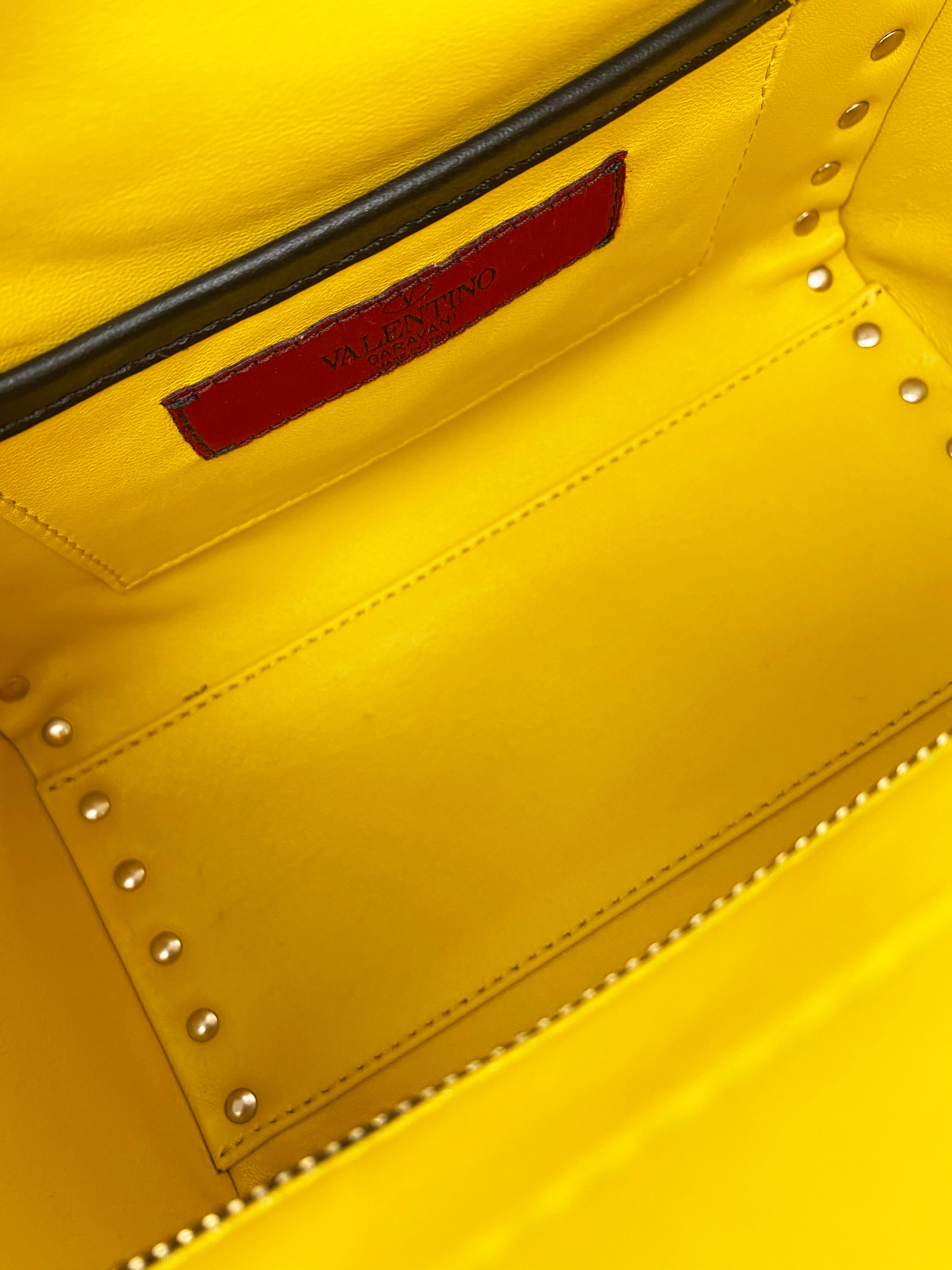 Valentino Black & Yellow Rockstud Bag