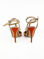 Valentino Orange Rockstud Heels 38