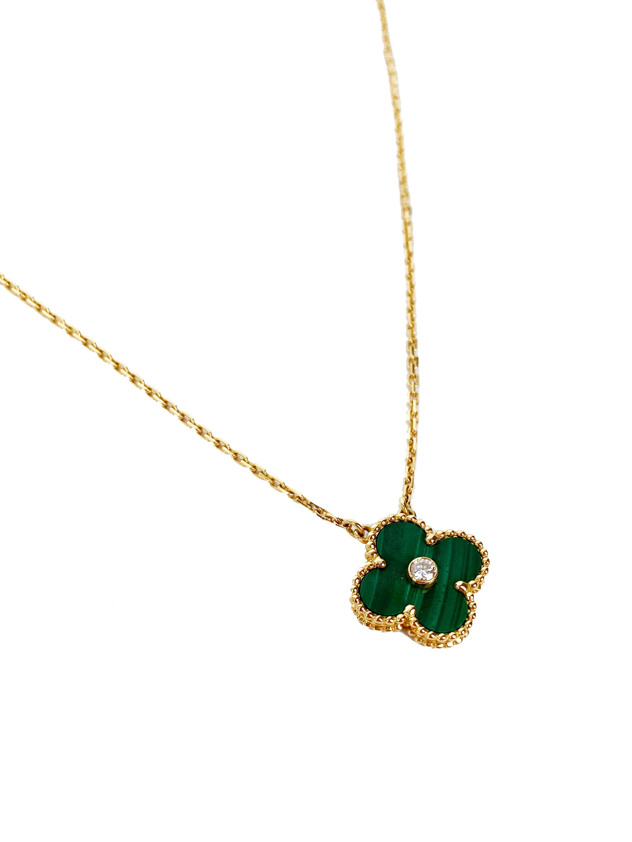 Van Cleef & Arpels Green Alhambra Necklace