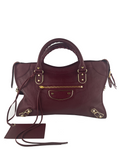 Balenciaga Burgundy City Bag