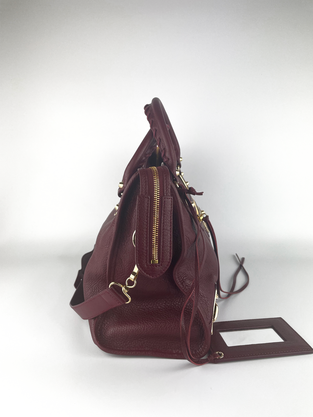 Balenciaga Burgundy City Bag