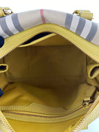 Burberry Horseferry Yellow and Check Mini Bee Bow Bag