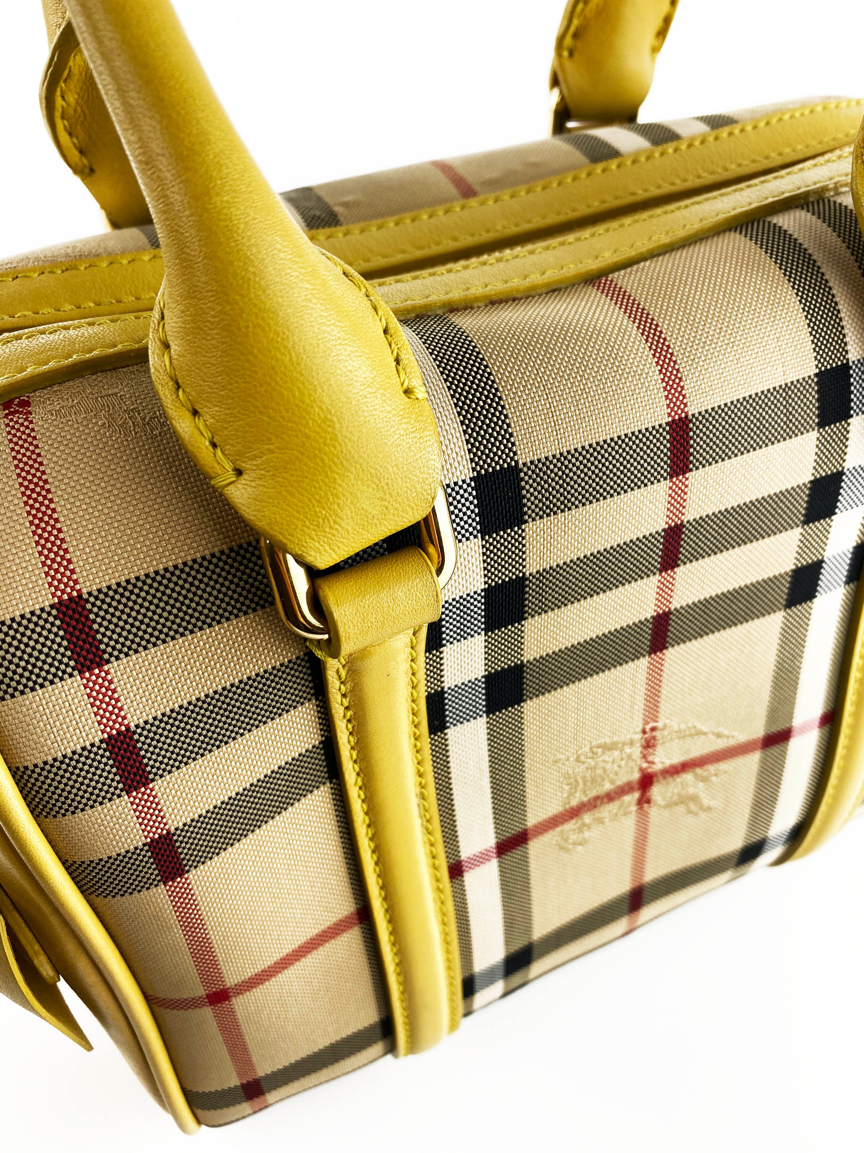 Burberry Horseferry Yellow and Check Mini Bee Bow Bag