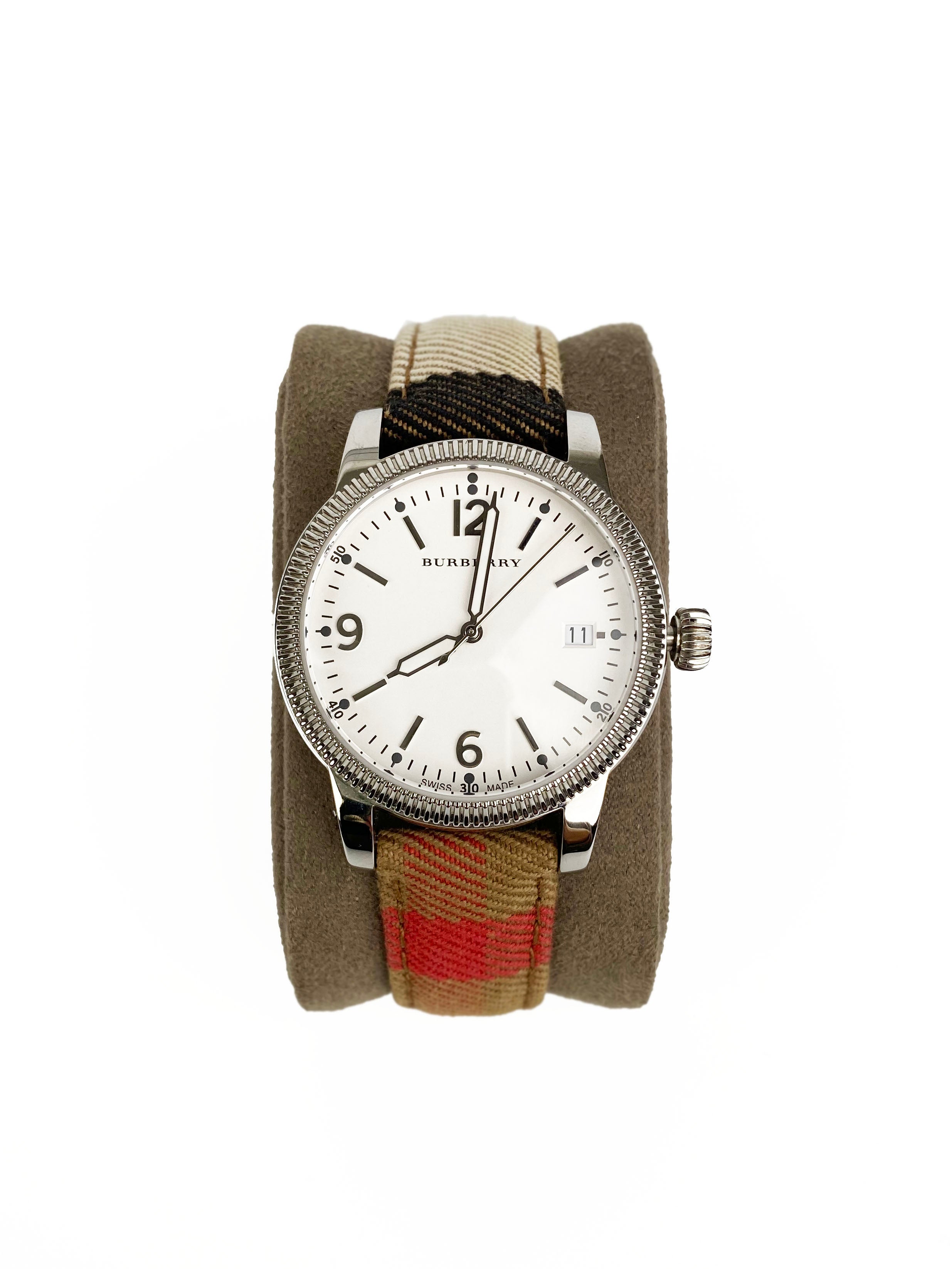 Burberry watch hotsell fabric strap