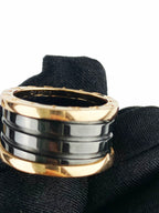 Bvlgari Black & Rose Gold B.Zero Ring 58