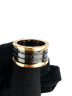 Bvlgari Black & Rose Gold B.Zero Ring 58