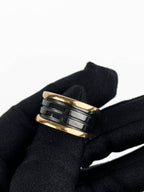 Bvlgari Black & Rose Gold B.Zero Ring 58