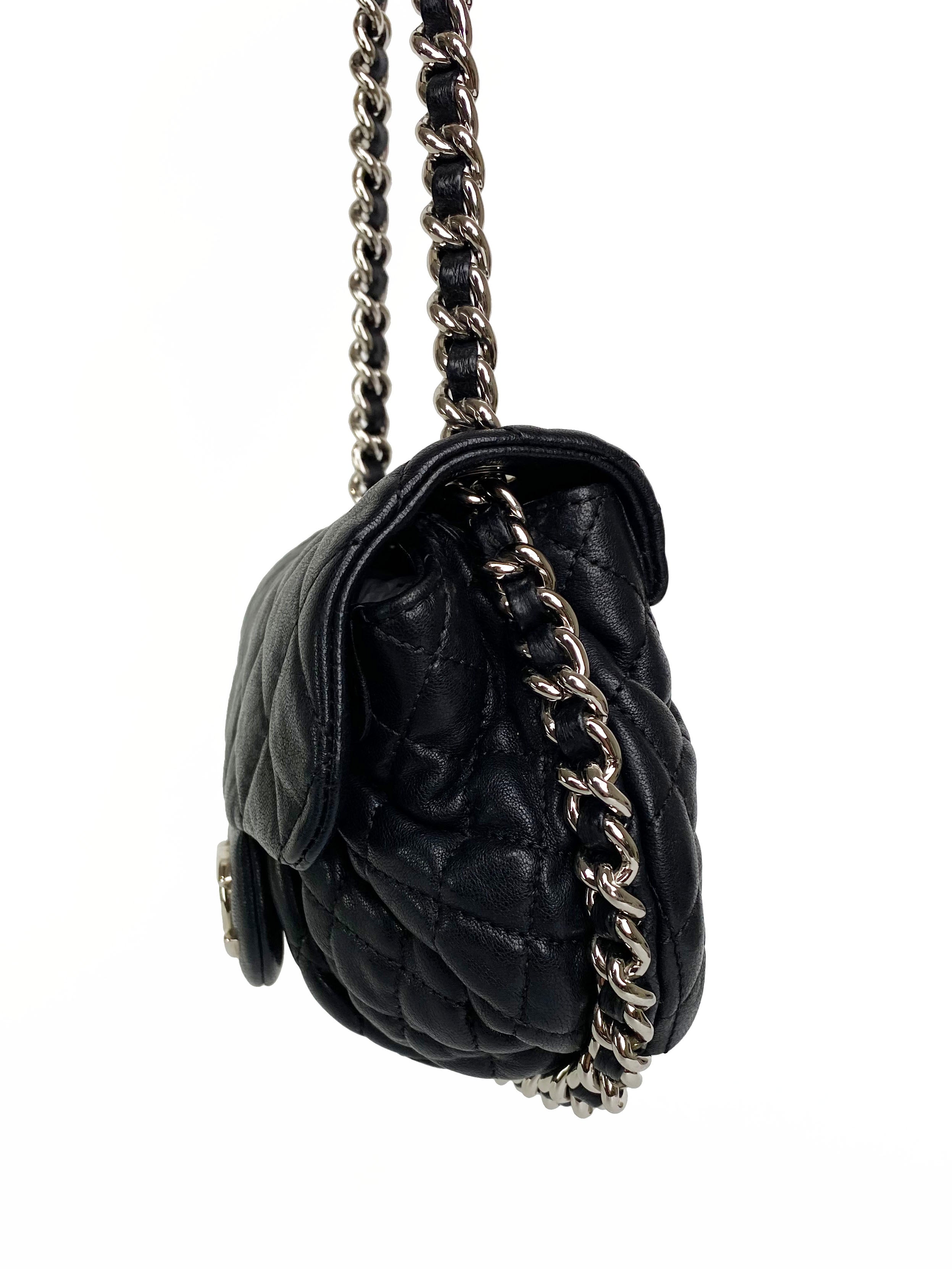 Chanel Vintage Black Chain Around Bag