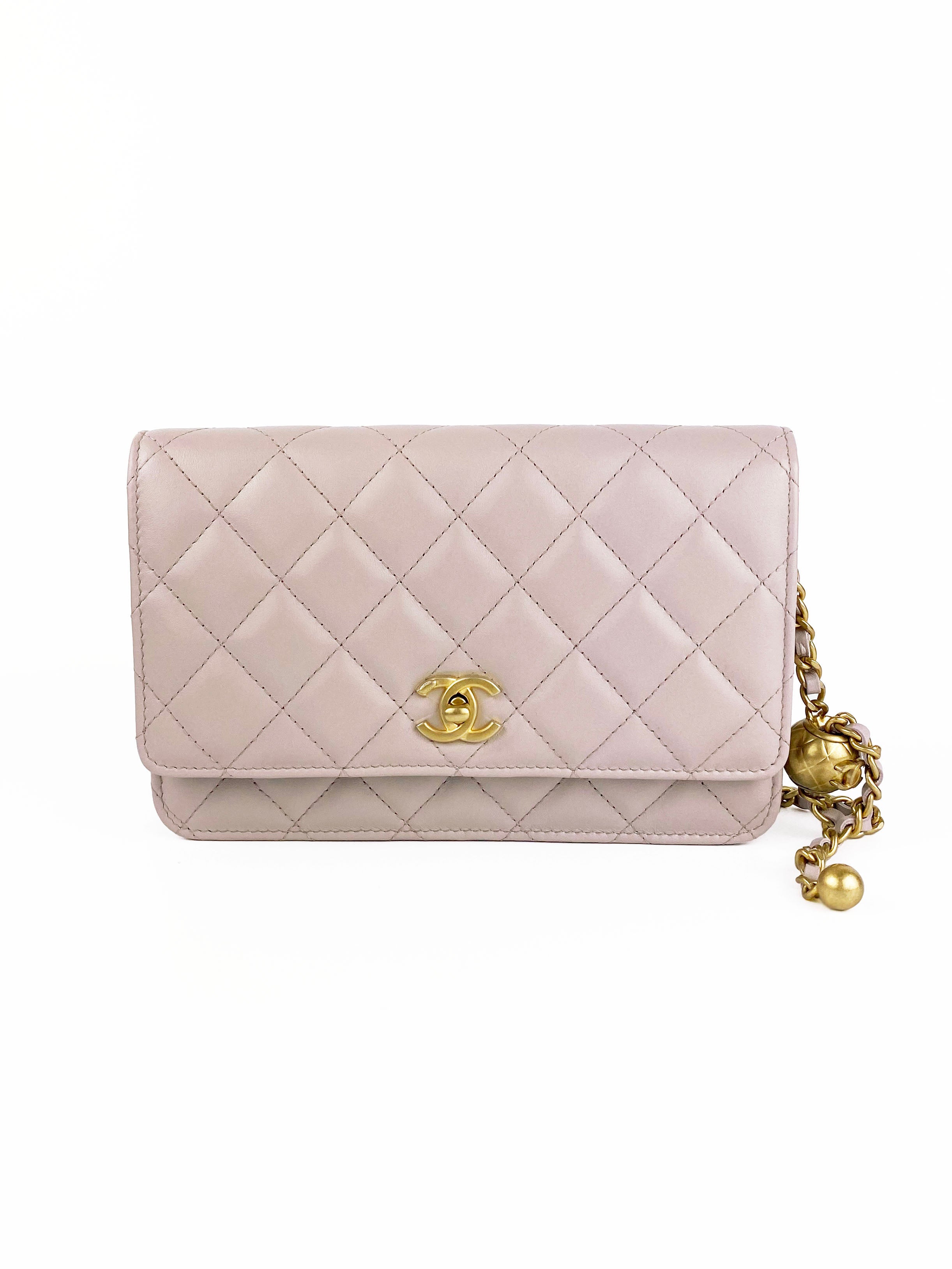 Chanel Lilac Flap Bag with Gold Ball