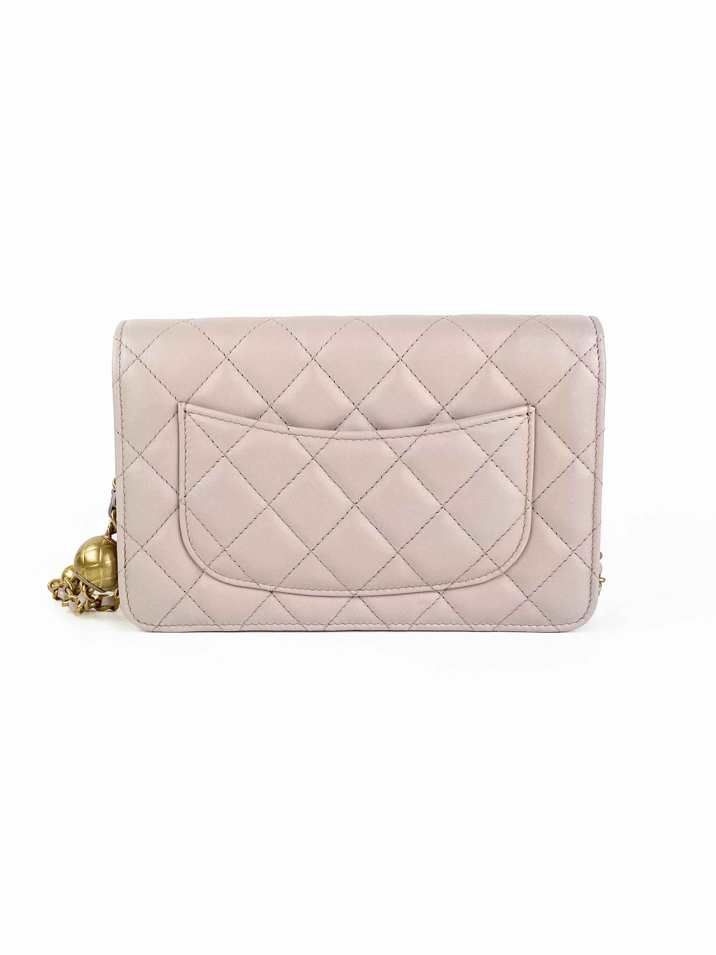 Chanel Lilac Flap Bag with Gold Ball