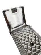 Chanel North South Silver Boy Bag