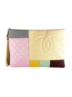 Chanel Multicolour Quilted Patchwork Pouch