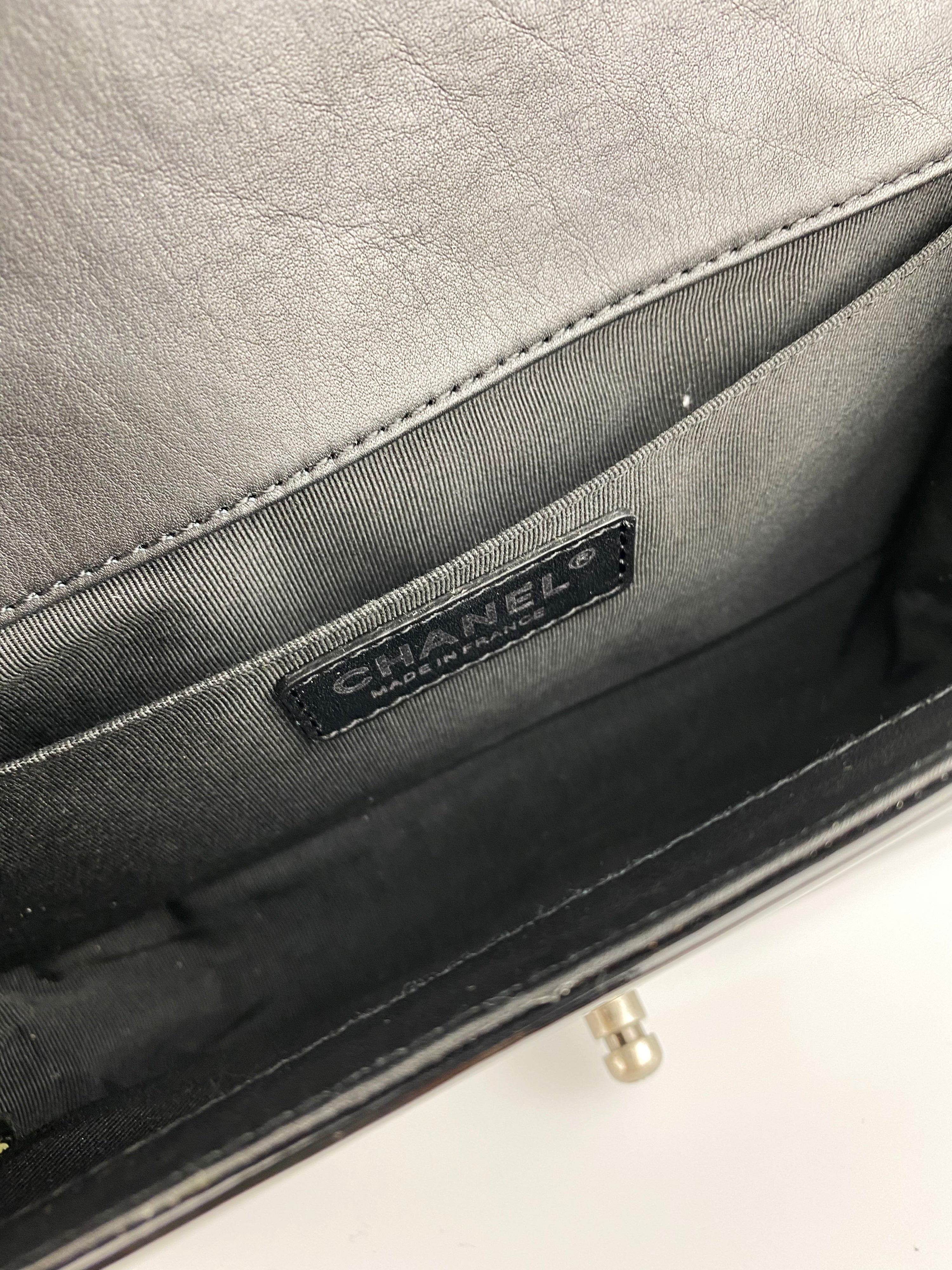 Chanel Boy Black Patent Leather Bag