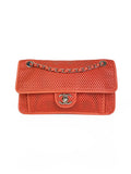 Chanel Medium Peach Perforated Classic Flap Bag