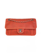 Chanel Medium Peach Perforated Classic Flap Bag