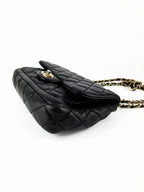 Chanel Black Small Lambskin Quilted Flap Bag