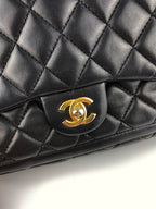 Chanel Black Small Lambskin Quilted Flap Bag