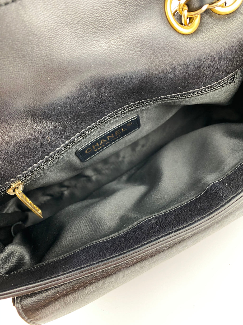 Chanel Black Small Lambskin Quilted Flap Bag