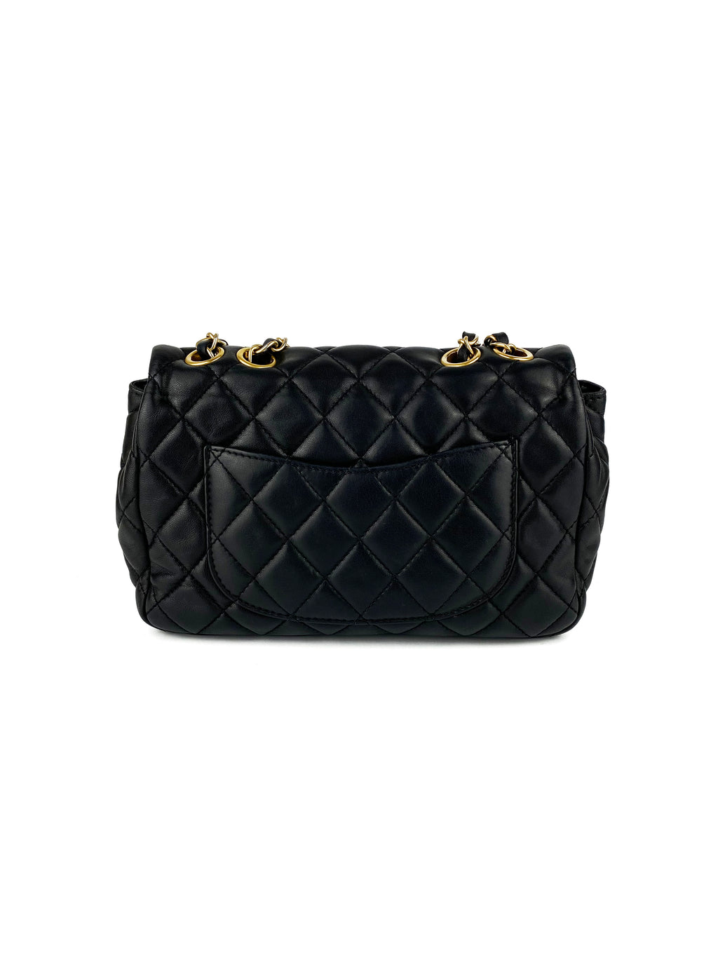 Chanel Black Small Lambskin Quilted Flap Bag