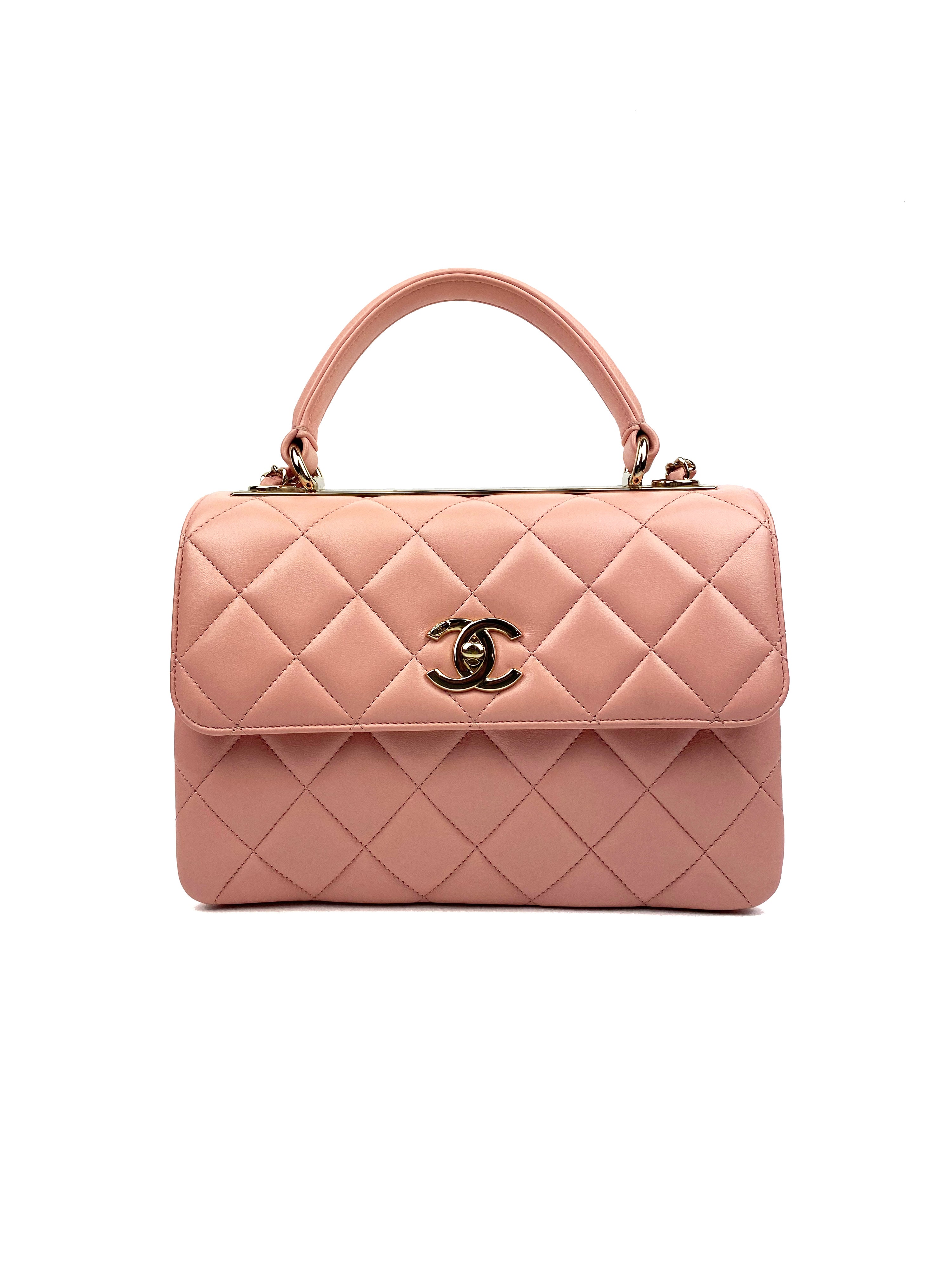 Chanel Pink Quilted Lambskin Leather Small Trendy CC Flap Bag