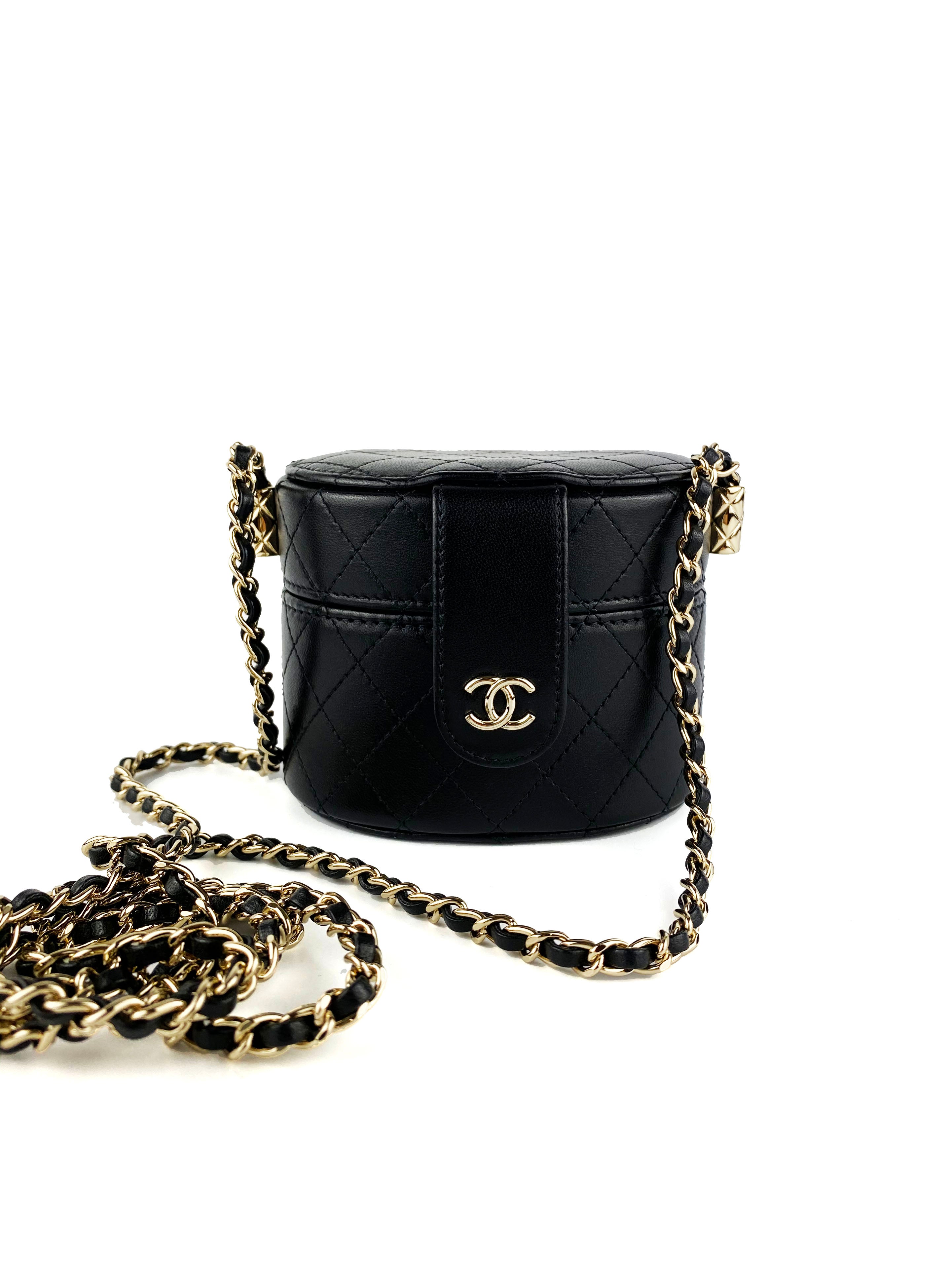 Chanel Black Vanity Clutch Box