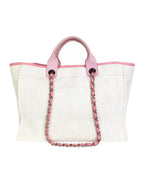 Chanel Pink & White Deauville Tote