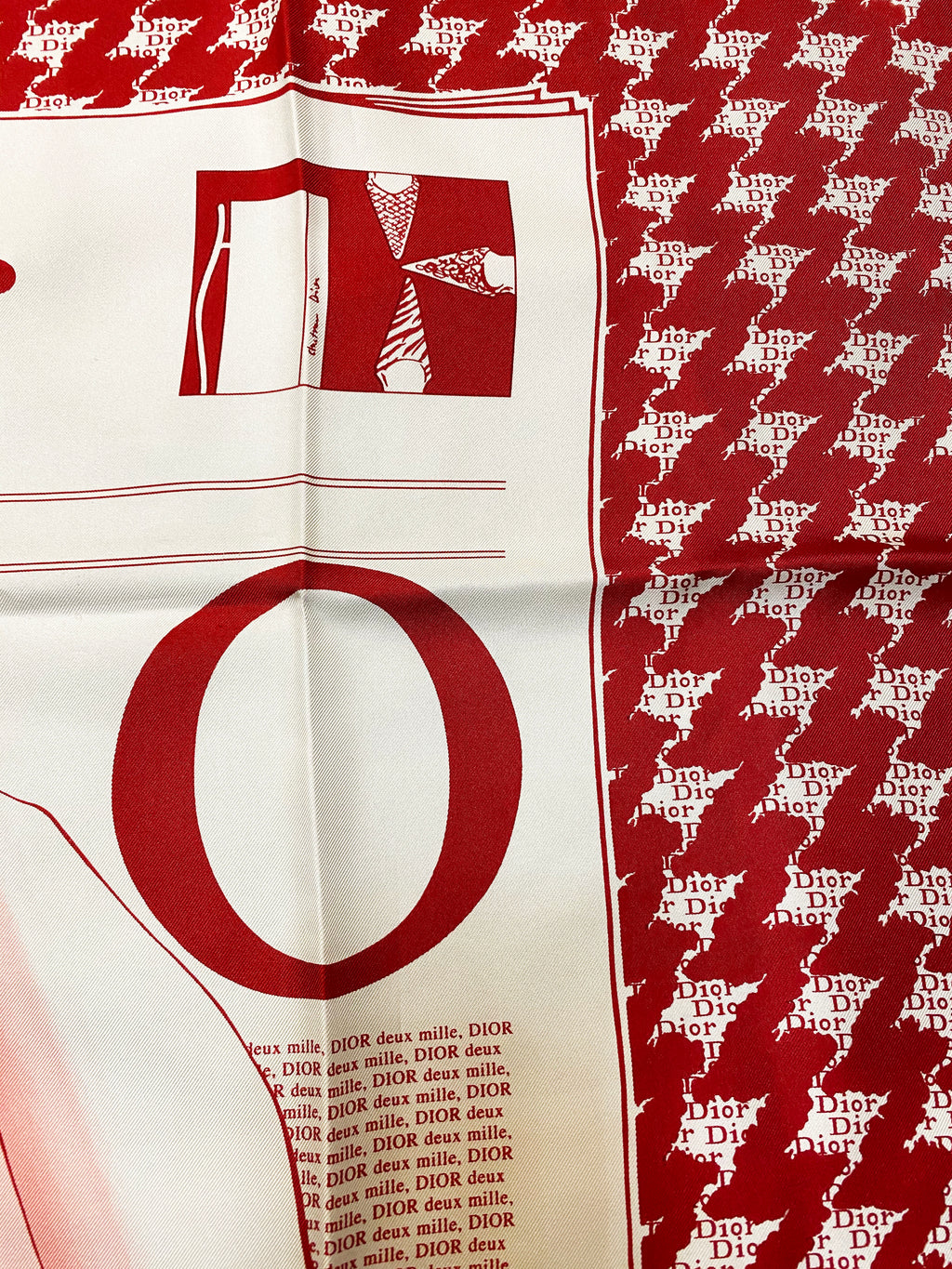 Dior Red & Pink 2000 Scarf