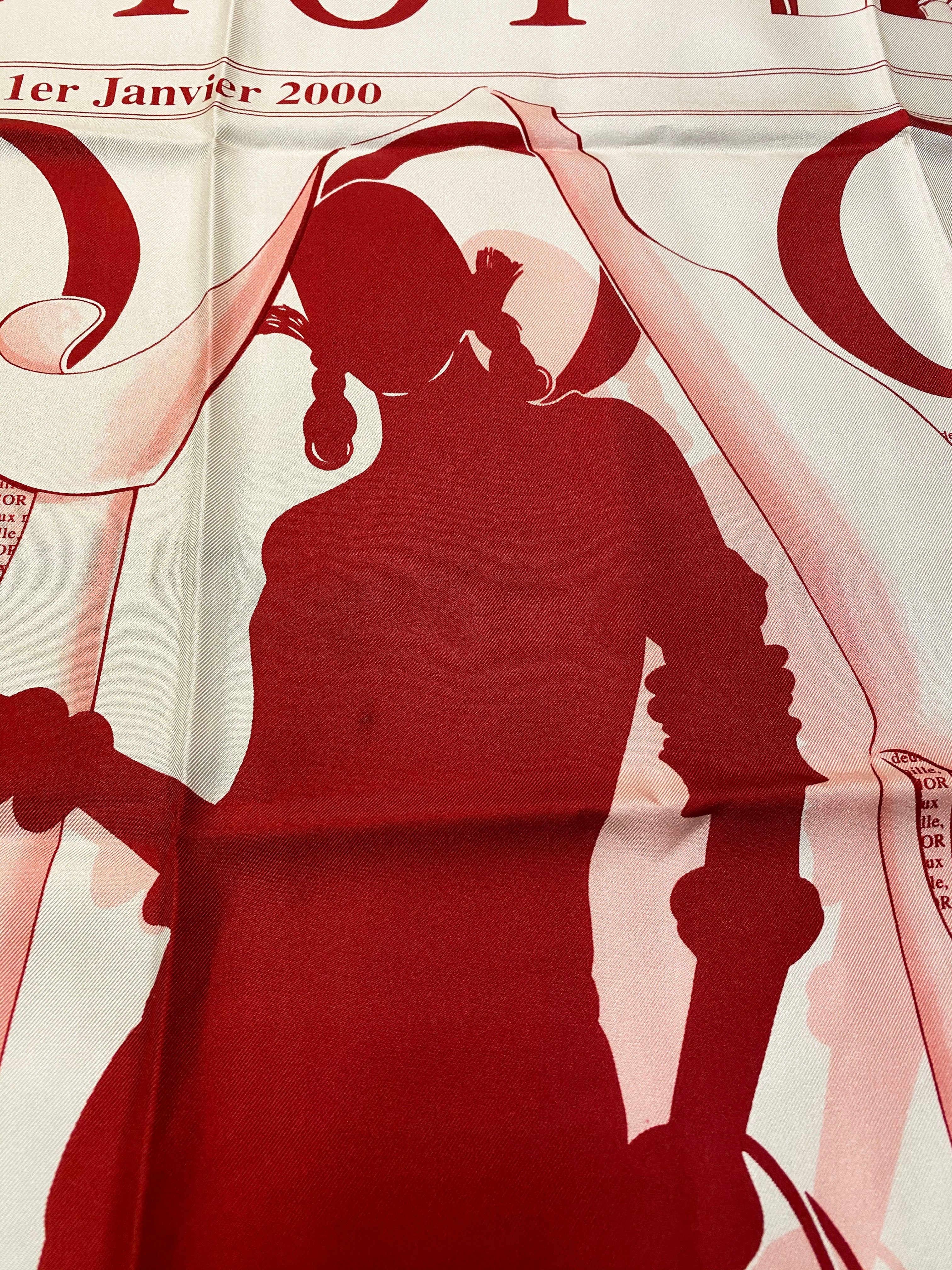 Dior Red & Pink 2000 Scarf